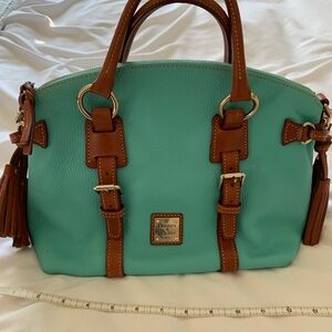 Dooney & Bourke Turquoise and Brown Satchel